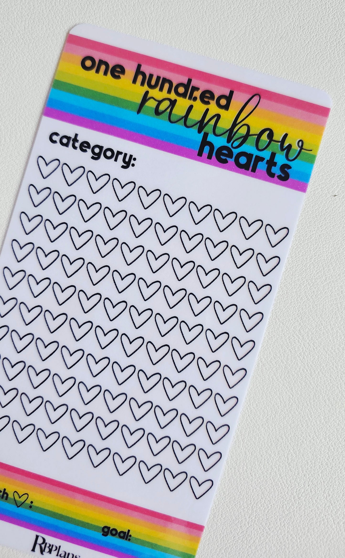 100 Rainbow Hearts