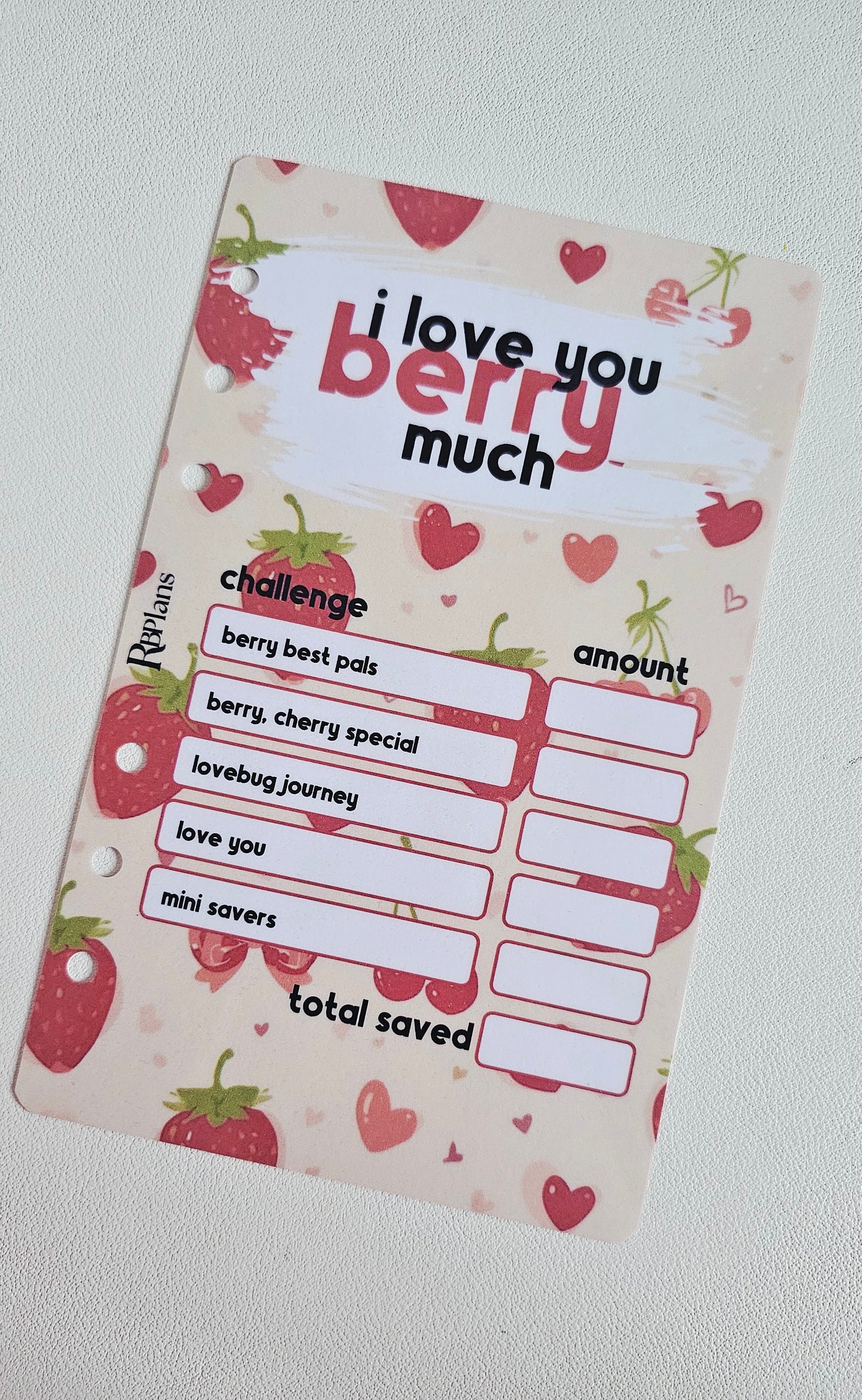 I Love You Berry Much Challenge Dashboard A6