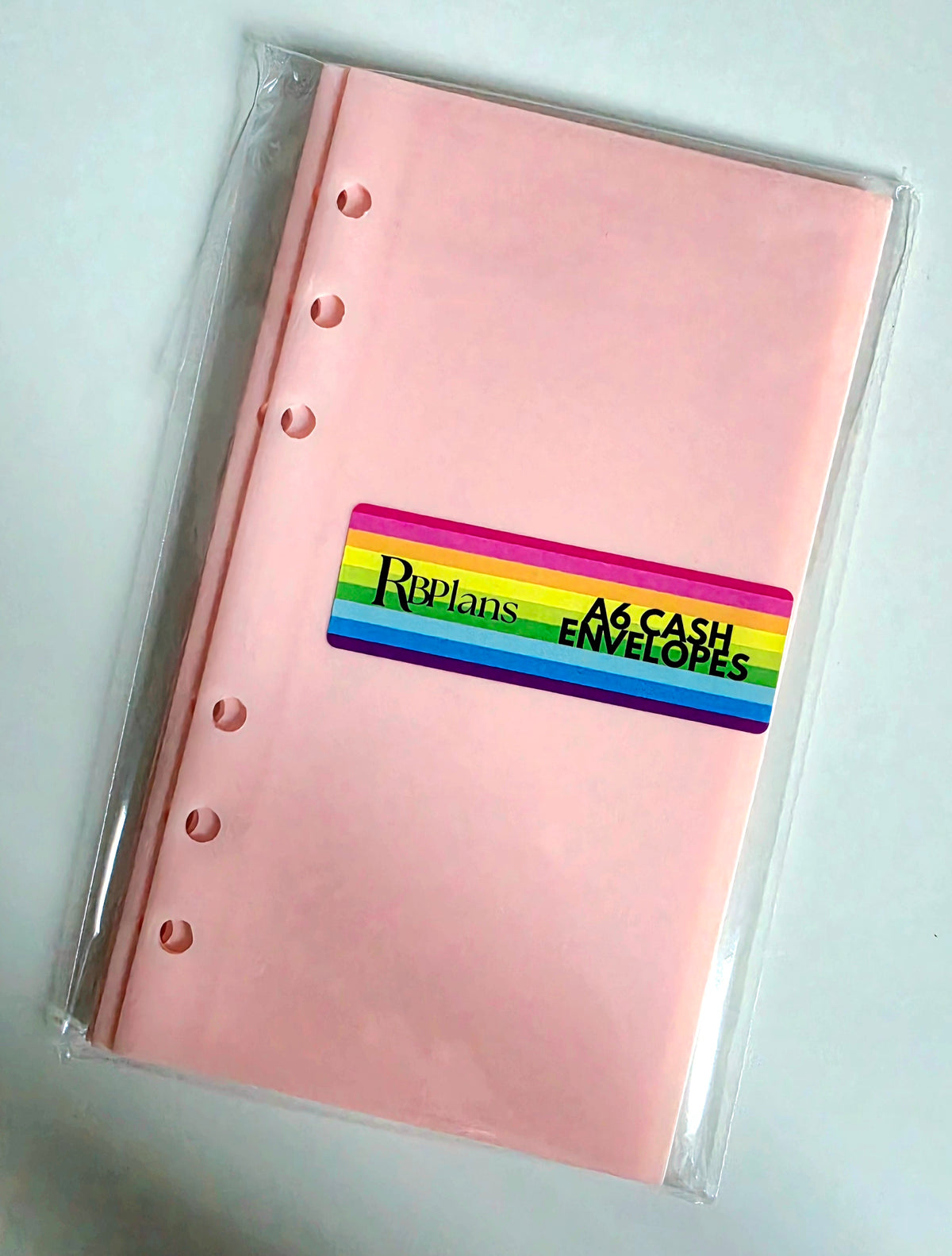 Pink Frosted PP Cash Envelopes A6