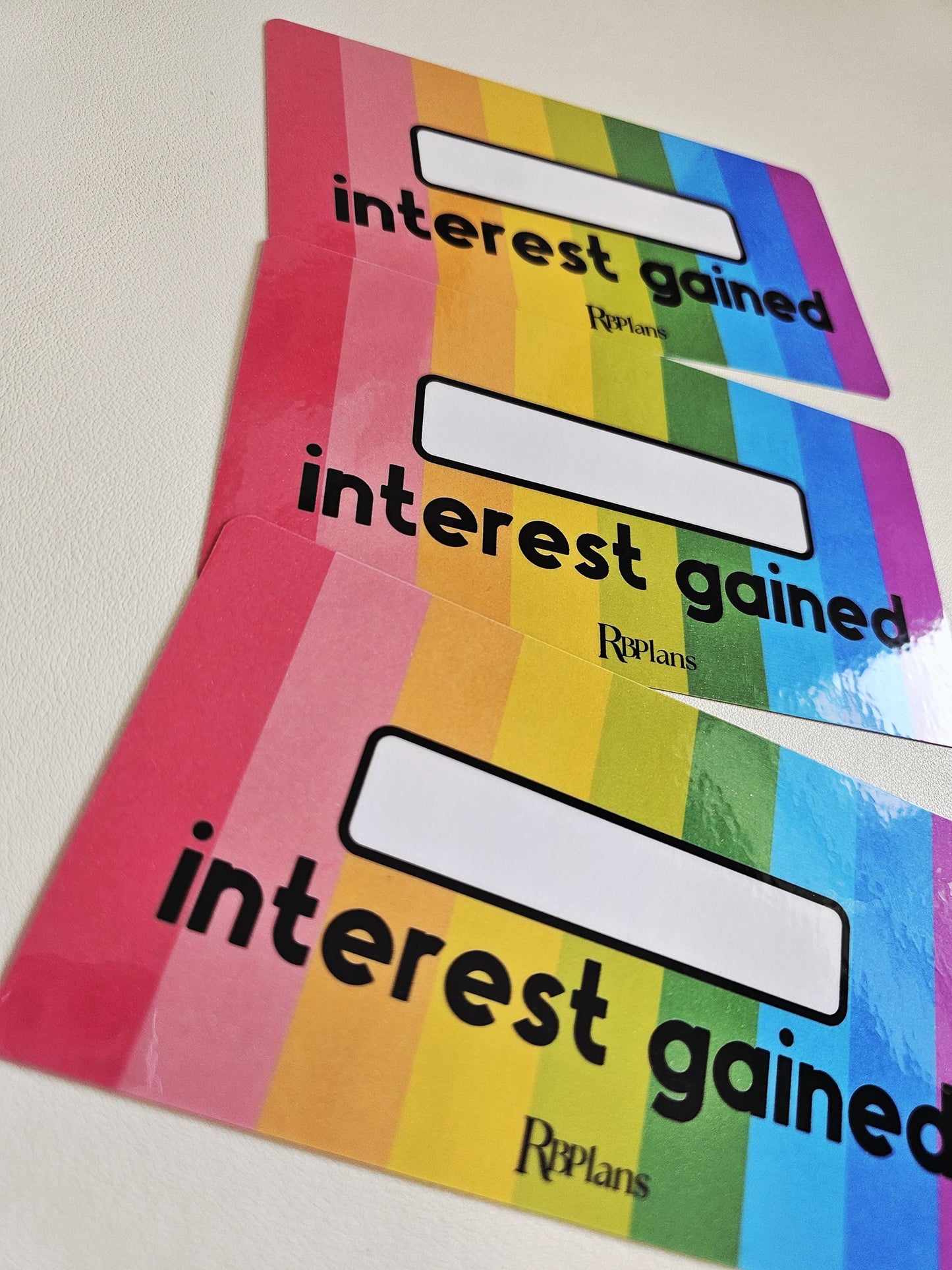 Interest Gained Placeholders