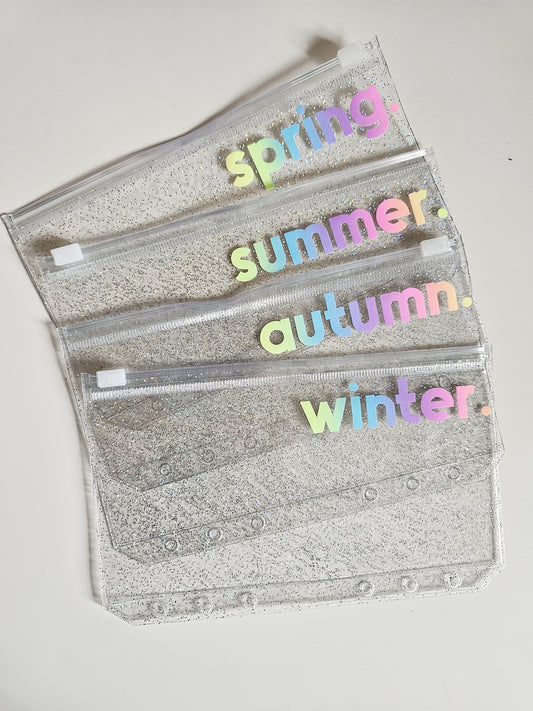 Pastel Rainbow Seasonal Sparkle Envelopes A6
