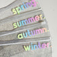 Pastel Rainbow Seasonal Sparkle Envelopes A6