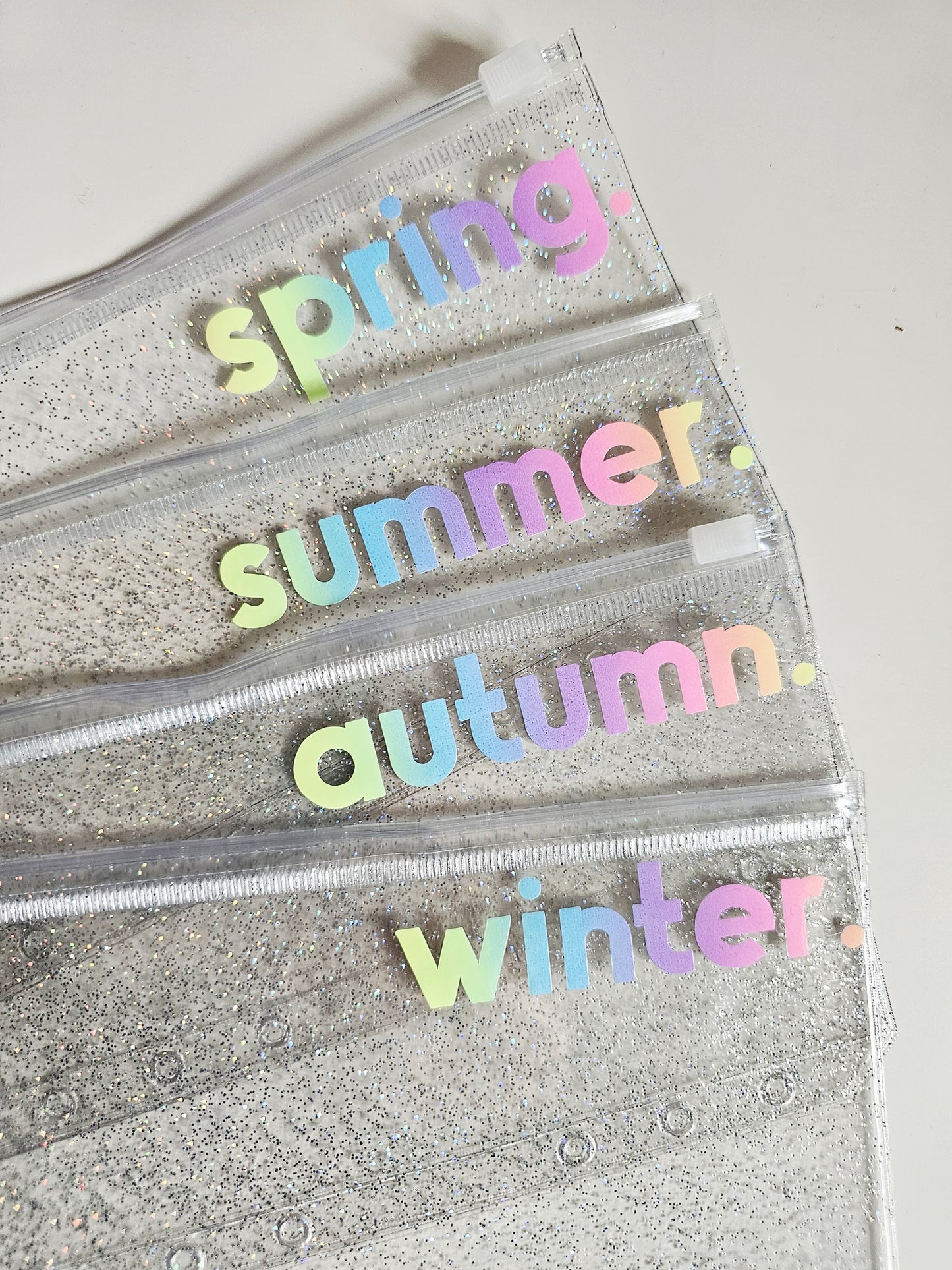 Pastel Rainbow Seasonal Sparkle Envelopes A6