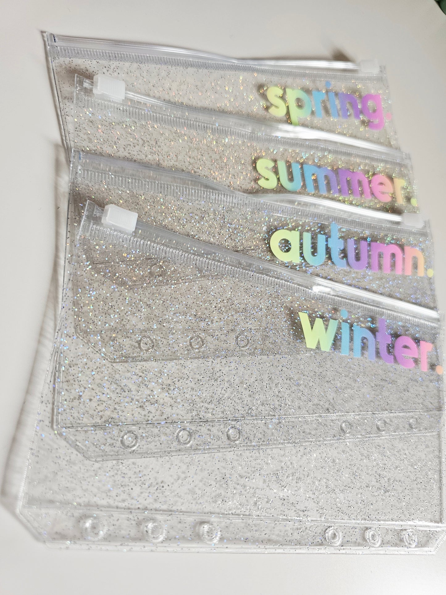 Pastel Rainbow Seasonal Sparkle Envelopes A6