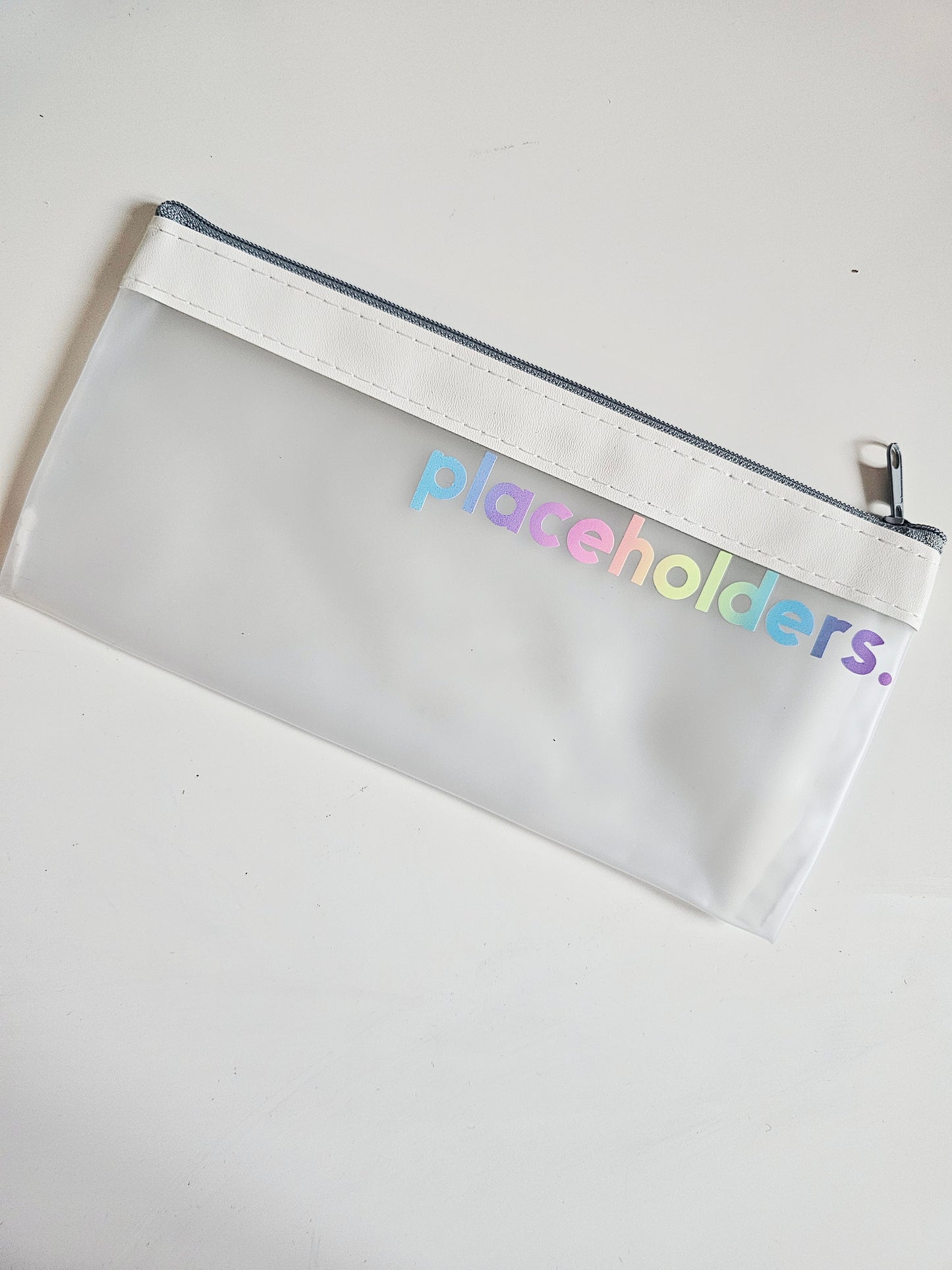 White Placeholders Zip Wallet