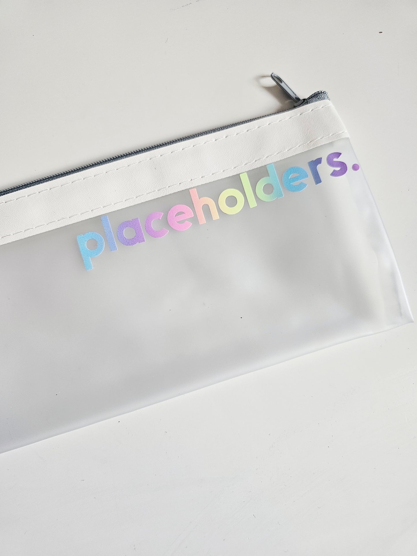 White Placeholders Zip Wallet