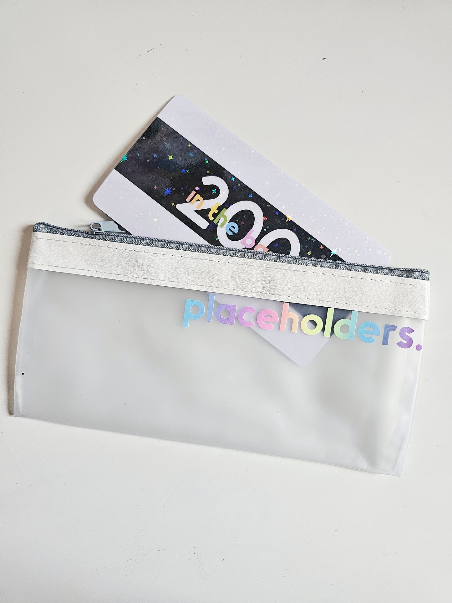 White Placeholders Zip Wallet