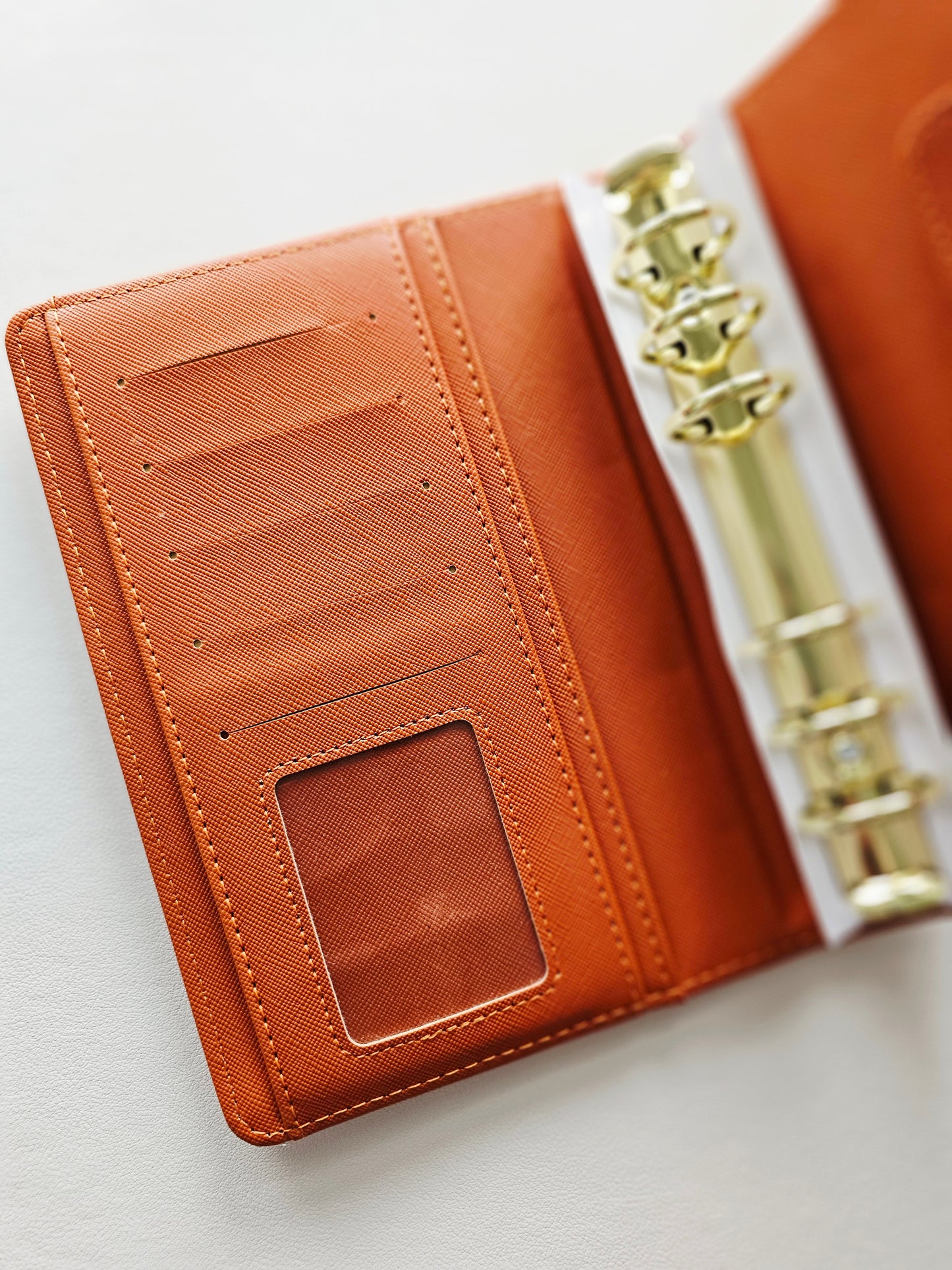 Burnt Orange "Lena" Etch Budget Binder