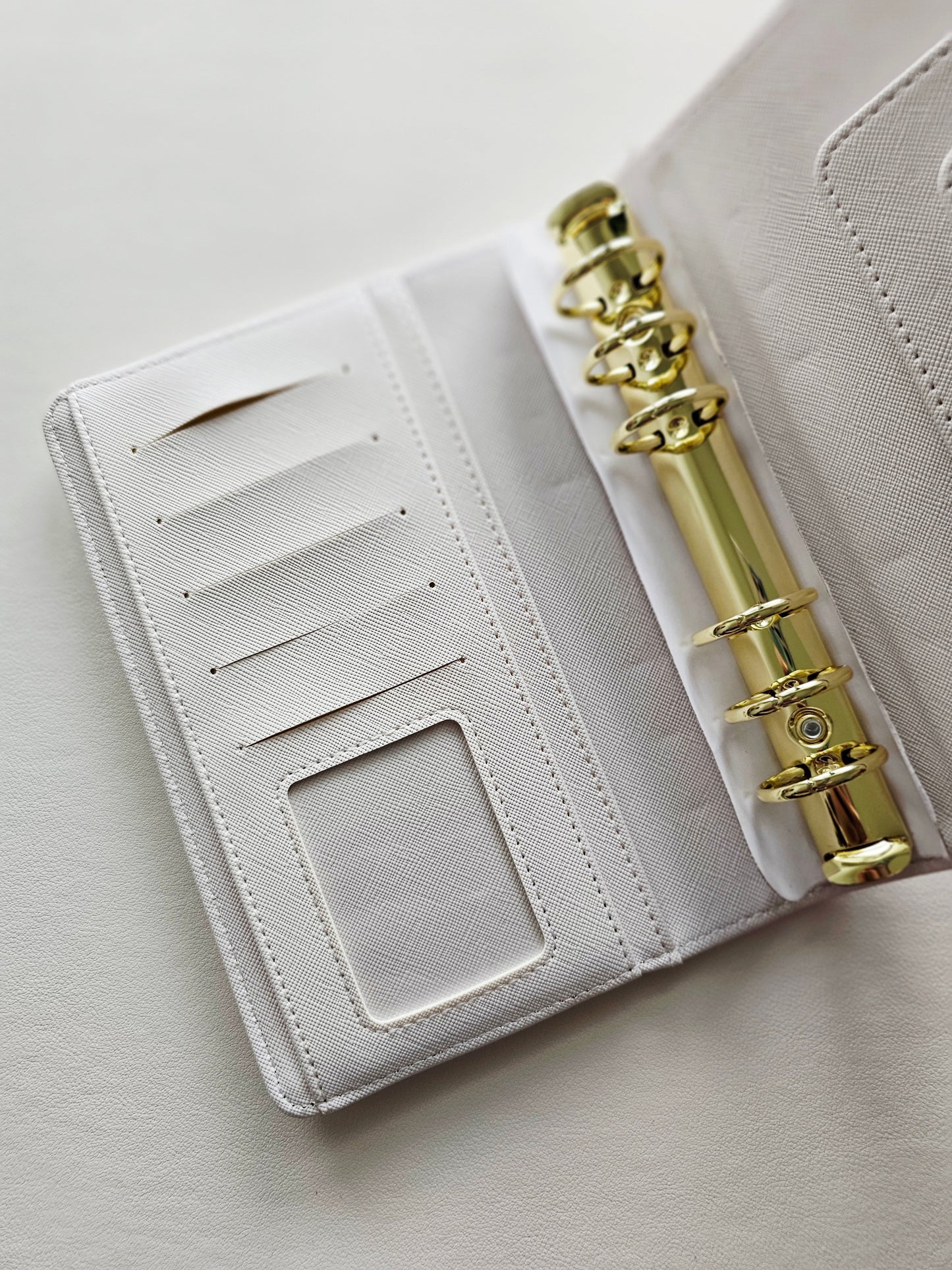 White "Lena" Etch Budget Binder