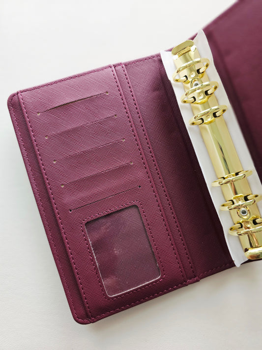 Maroon "Lena" Etch Budget Binder