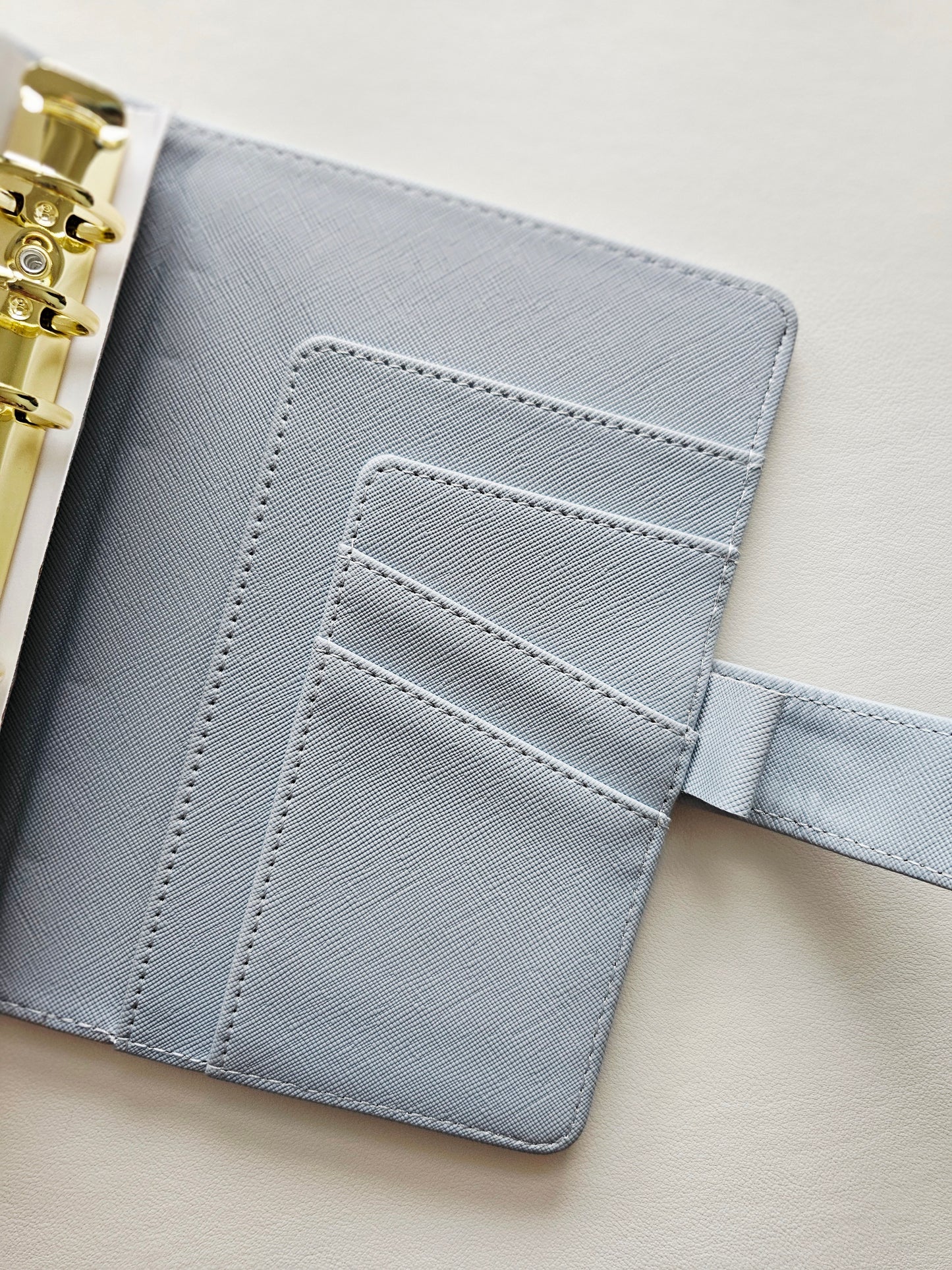 Dusty Blue "Lena" Etch Budget Binder