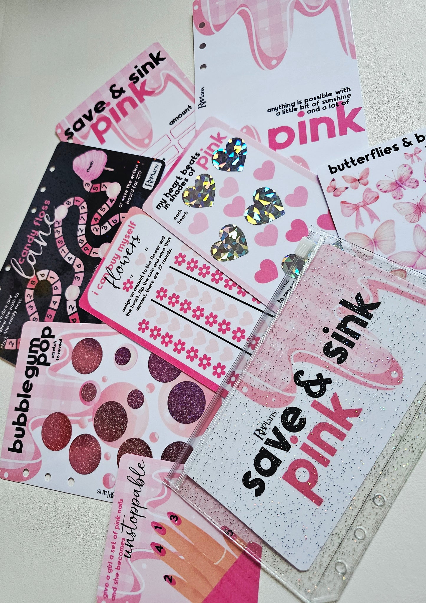 Save & Sink Pink Envelope Insert