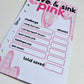 Save & Sink Pink Challenge Dashboard A6