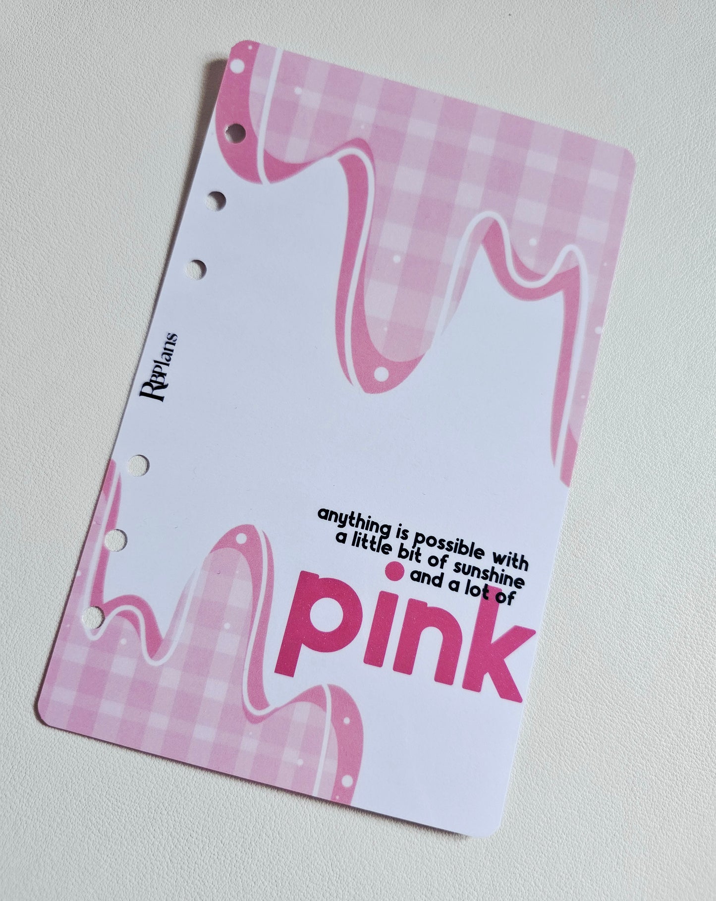 Save & Sink Pink Dashboard A6
