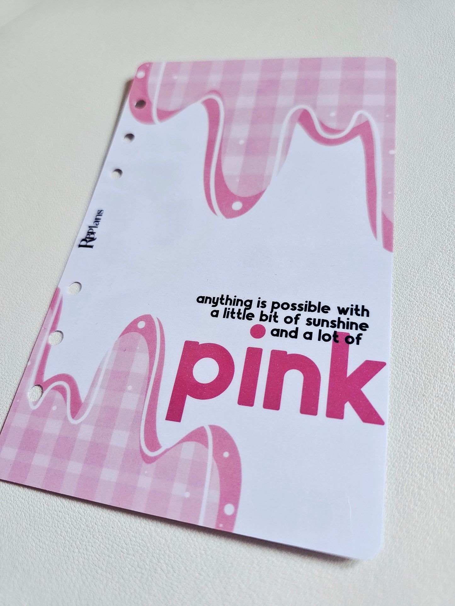 Save & Sink Pink Dashboard A6
