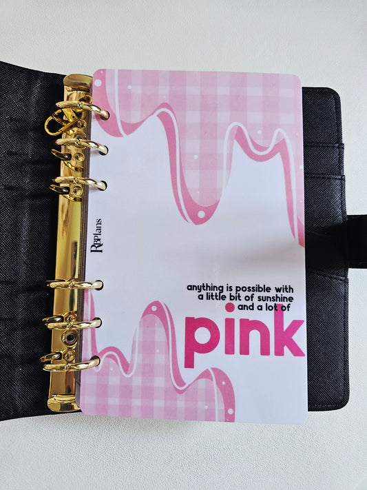 Save & Sink Pink Dashboard A6