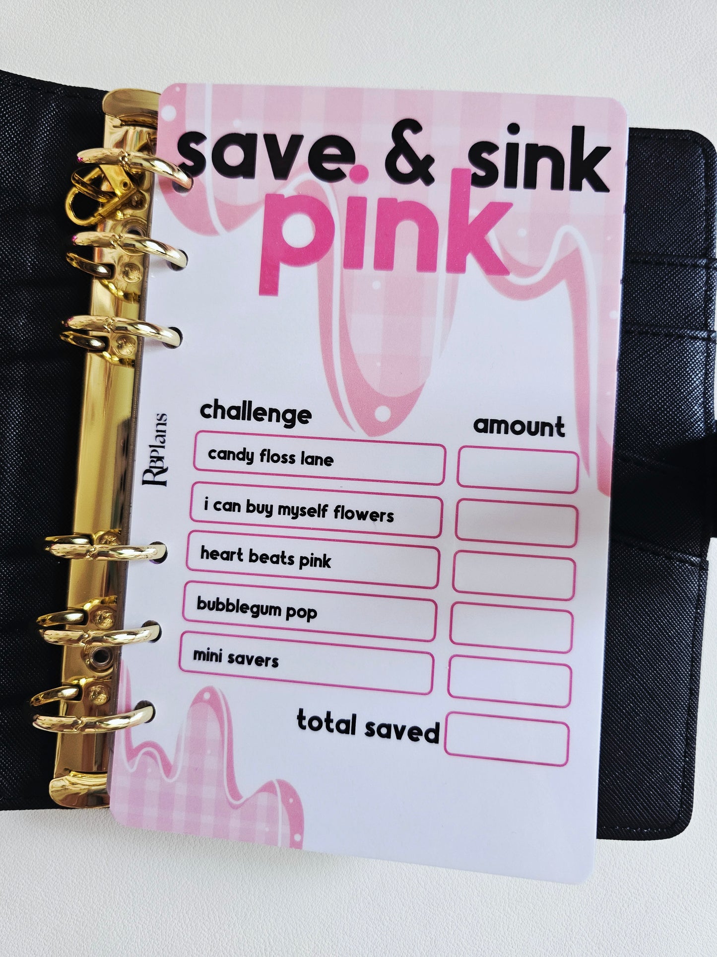 Save & Sink Pink Challenge Dashboard A6