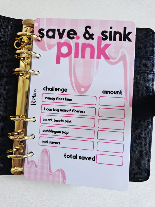 Save & Sink Pink Challenge Dashboard A6