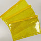 Yellow Sparkle Zip Envelope A6