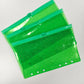Green Sparkle Zip Envelope A6