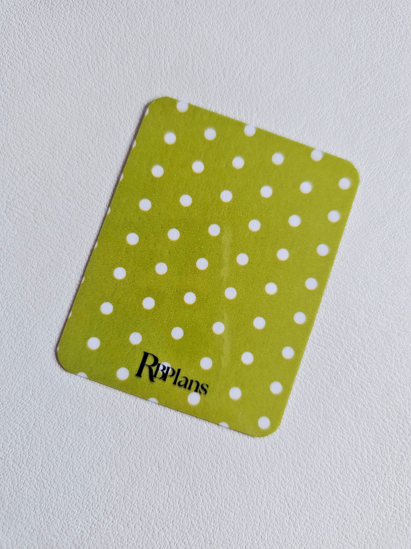Lime Green Polka Dot Window Pocket Insert