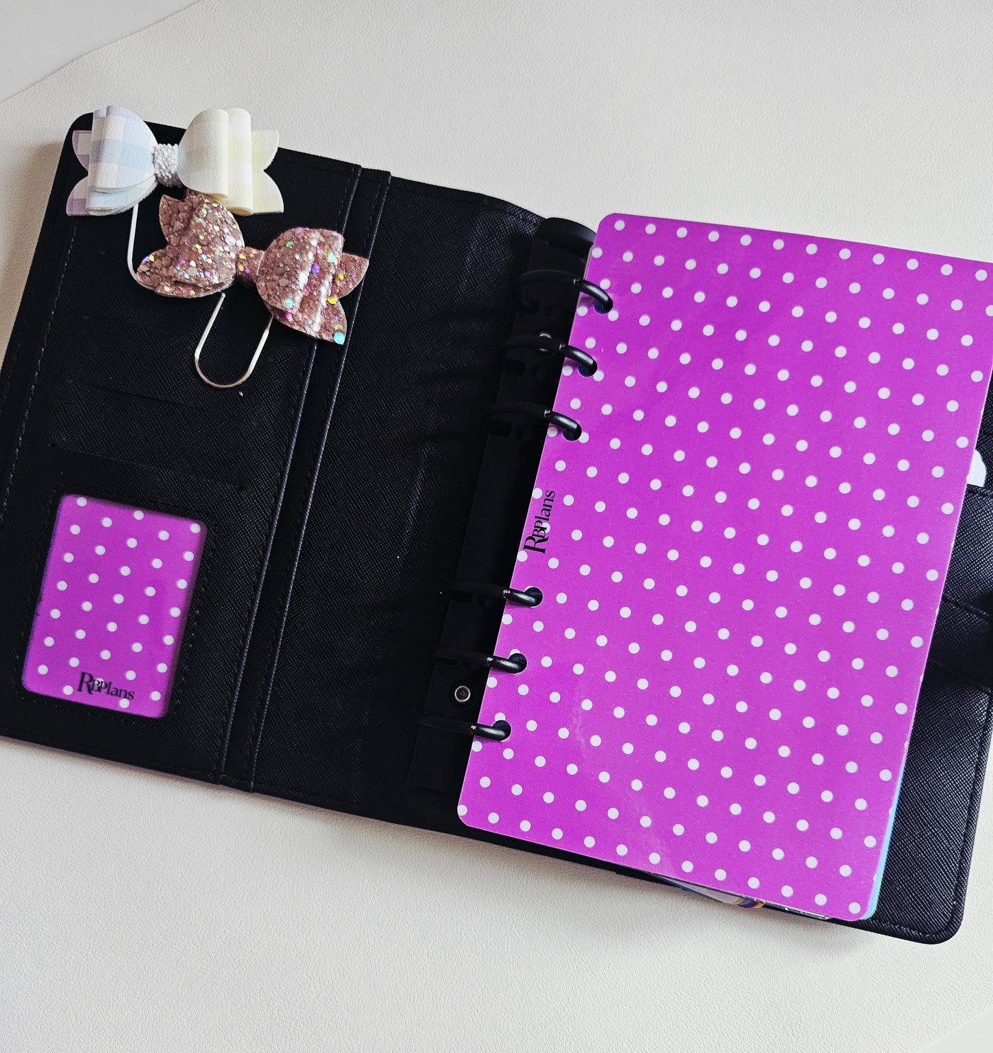 Purple Polka Dot Window Pocket Insert