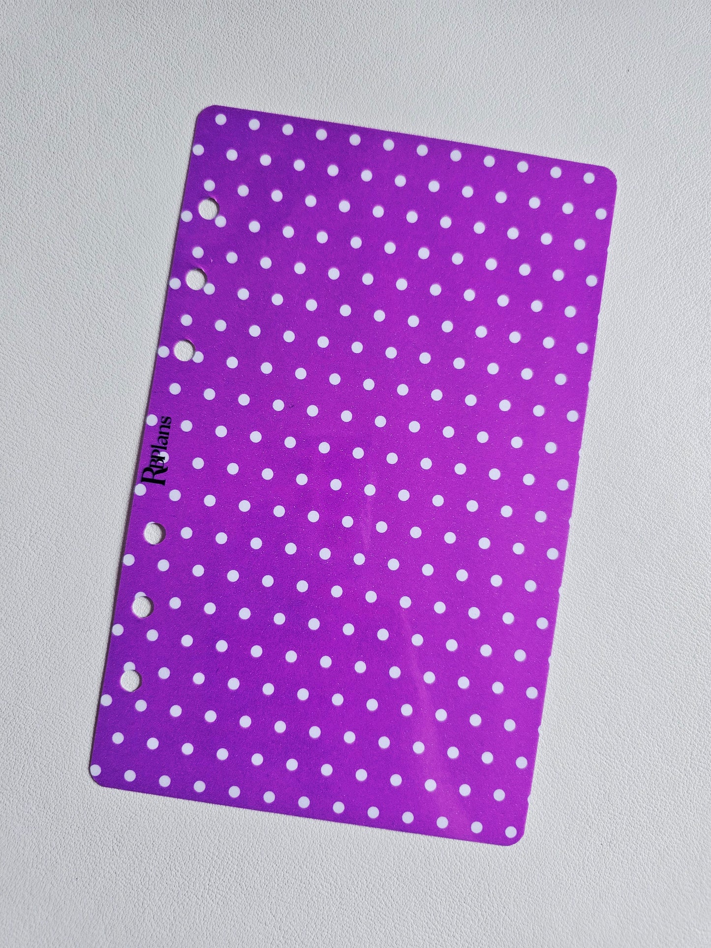 Purple Polka Dot Dashboard A6
