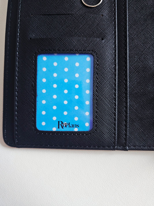 Dark Blue Polka Dot Window Pocket Insert