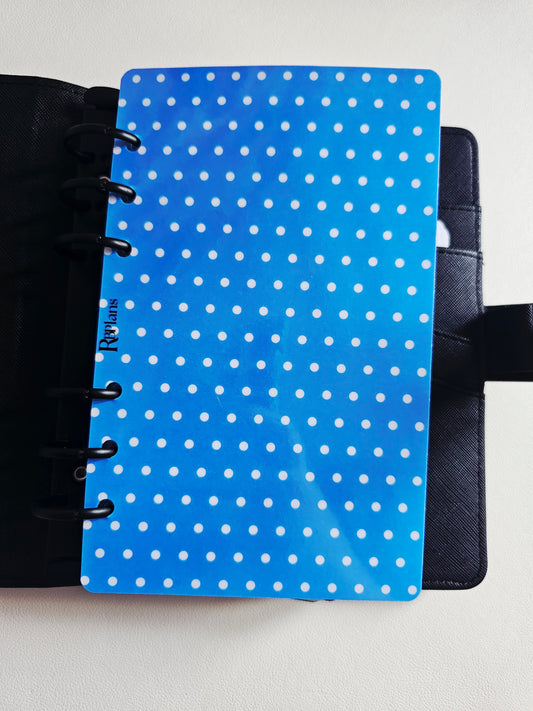 Dark Blue Polka Dot Dashboard A6