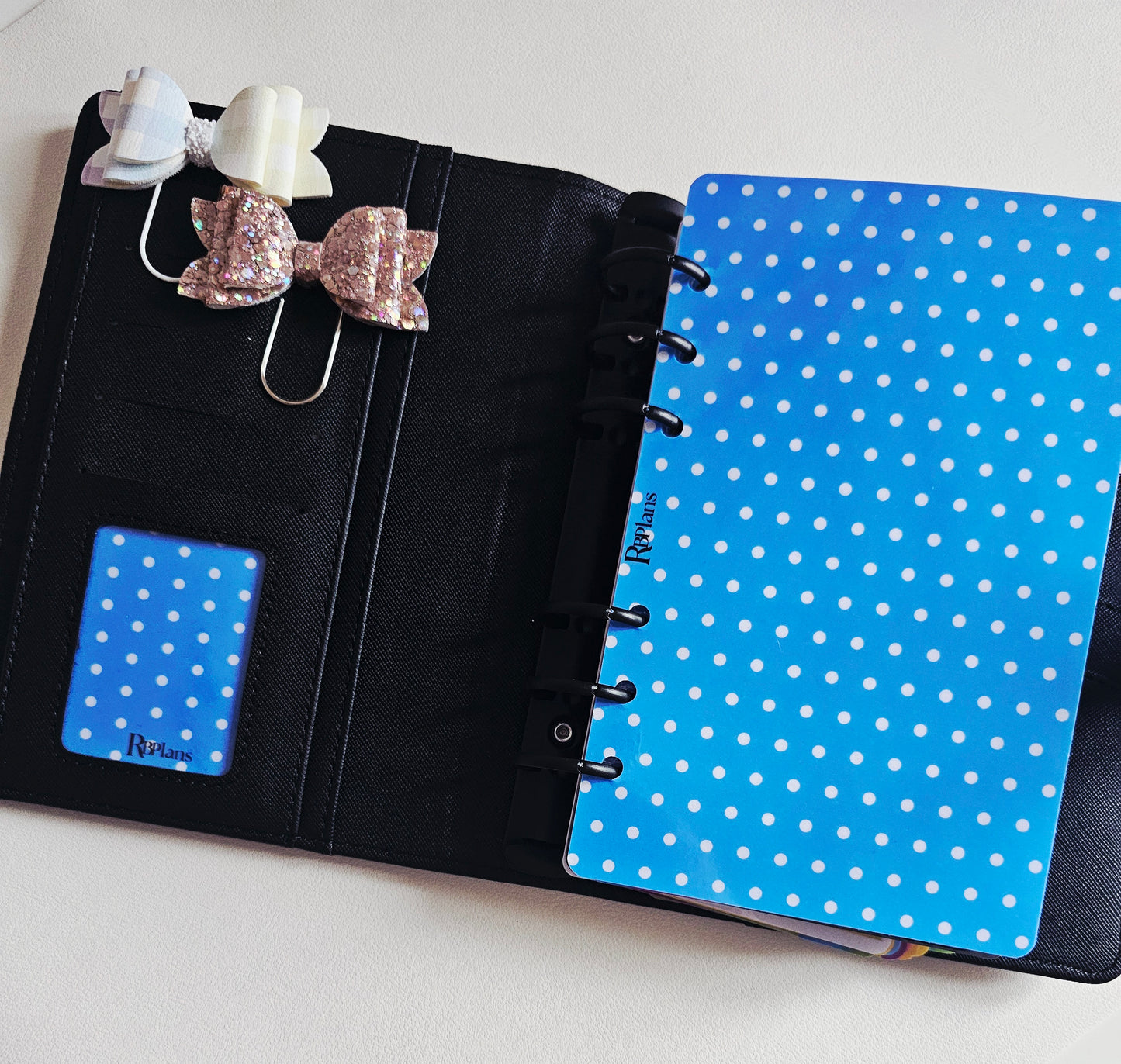 Dark Blue Polka Dot Dashboard A6