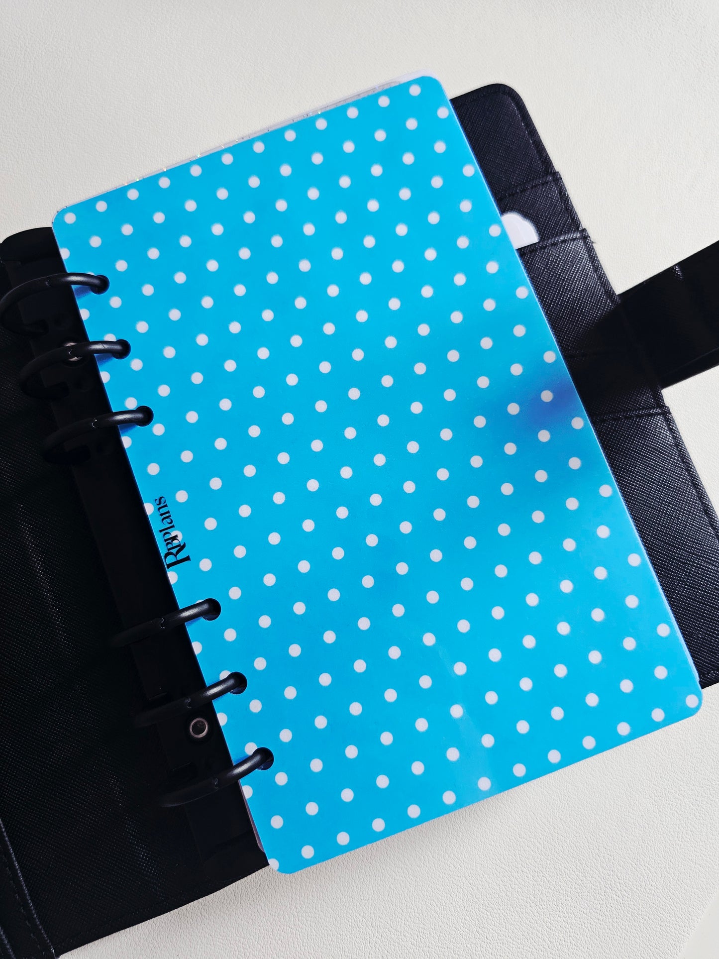 Light Blue Polka Dot Dashboard A6