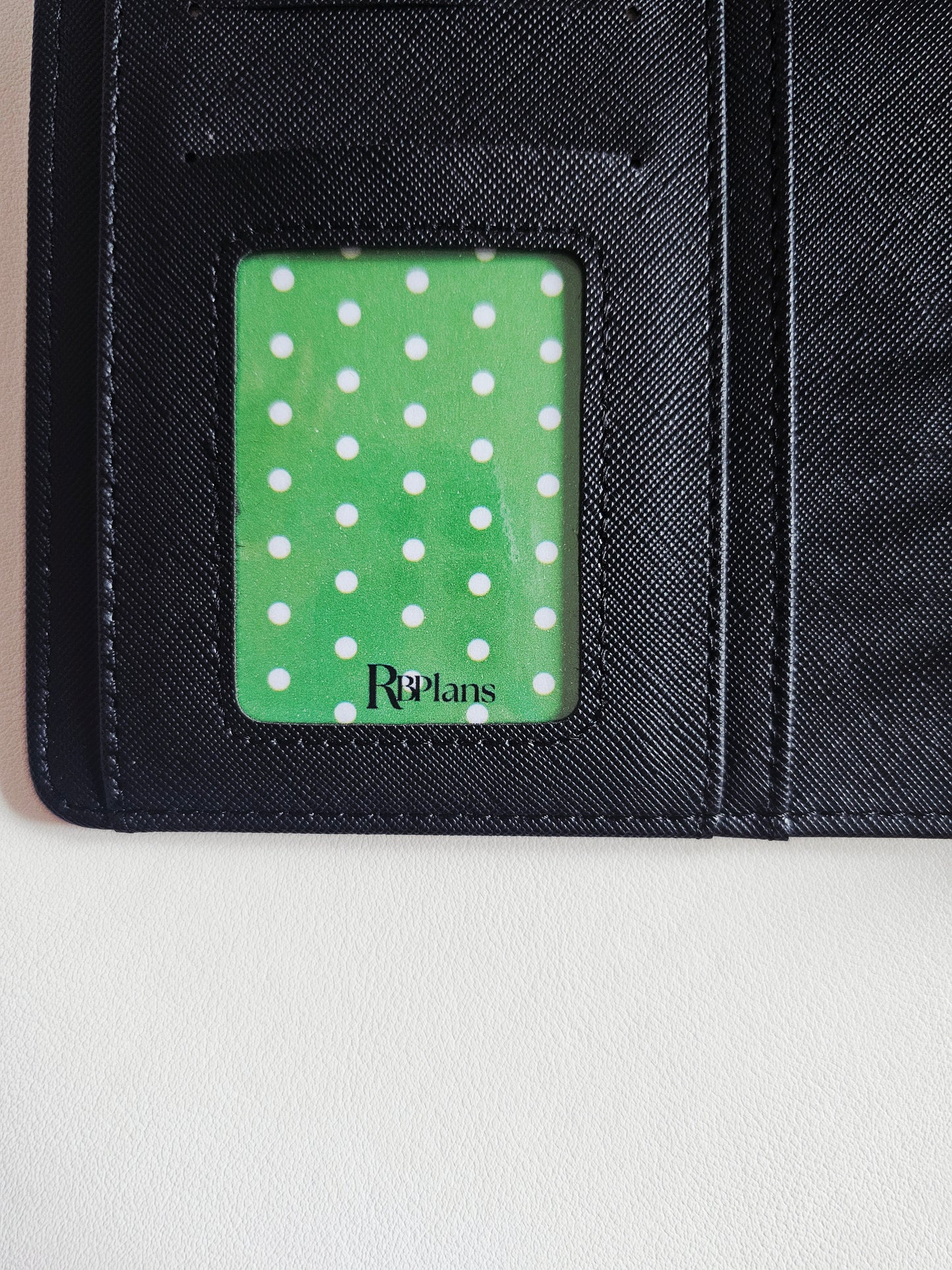 Dark Green Polka Dot Window Pocket Insert