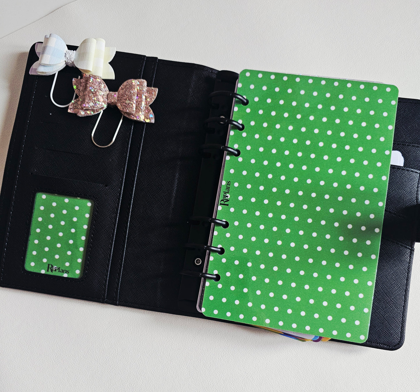 Dark Green Polka Dot Dashboard A6
