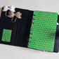 Dark Green Polka Dot Window Pocket Insert