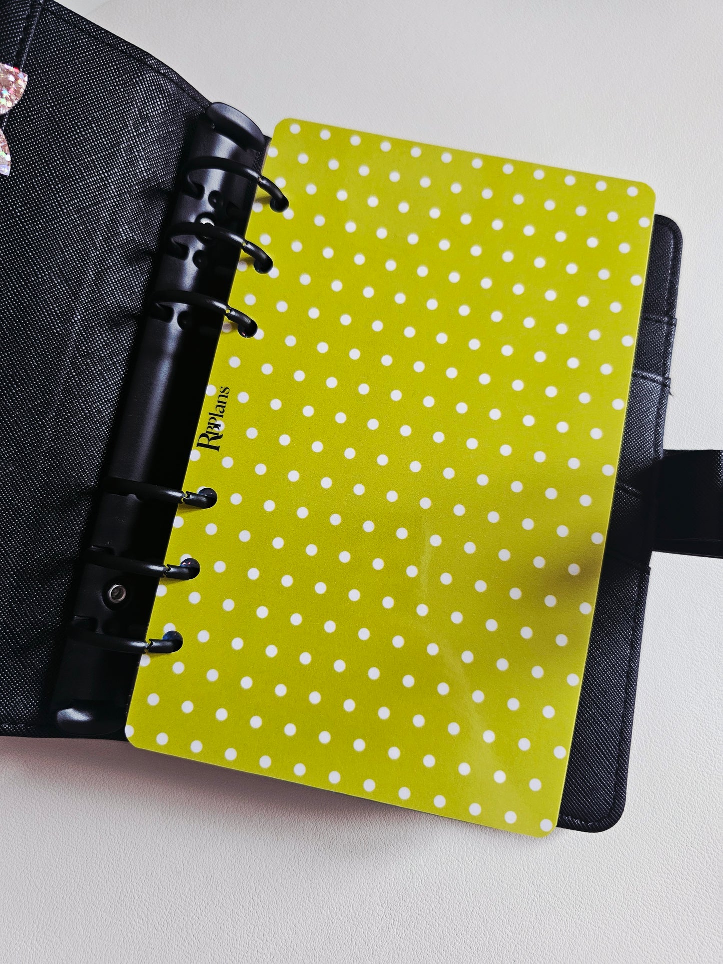 Lime Green Polka Dot Dashboard A6
