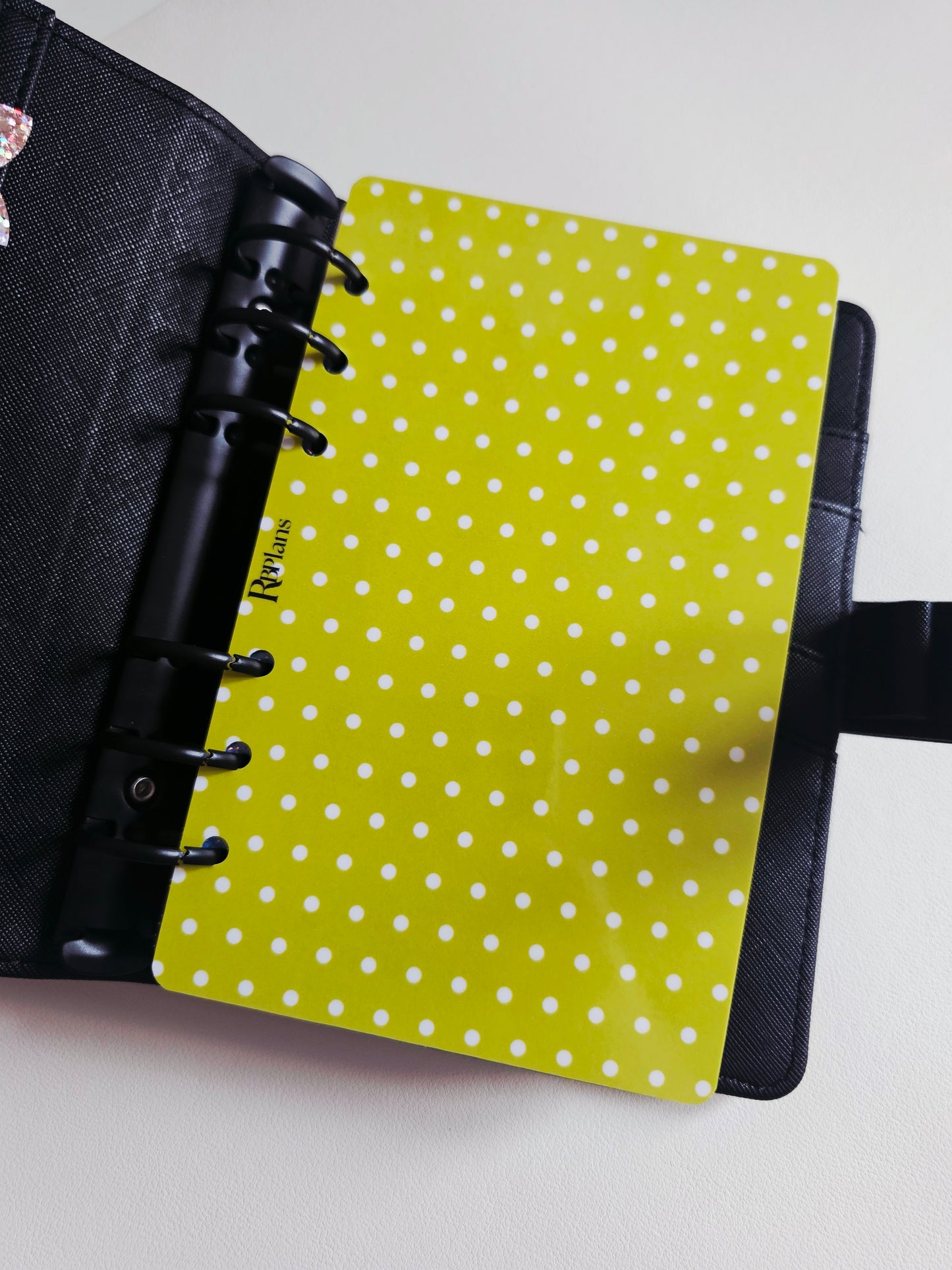 Lime Green Polka Dot Dashboard A6