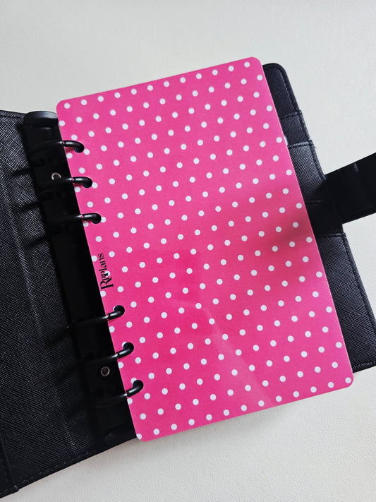 Pink Polka Dot Dashboard A6
