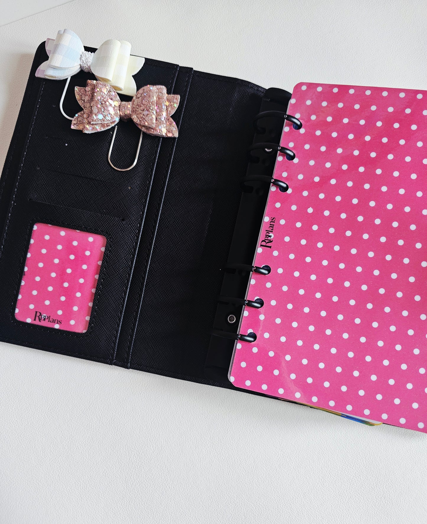 Pink Polka Dot Window Pocket Insert