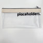 Beige & Black Placeholders Zip Wallet