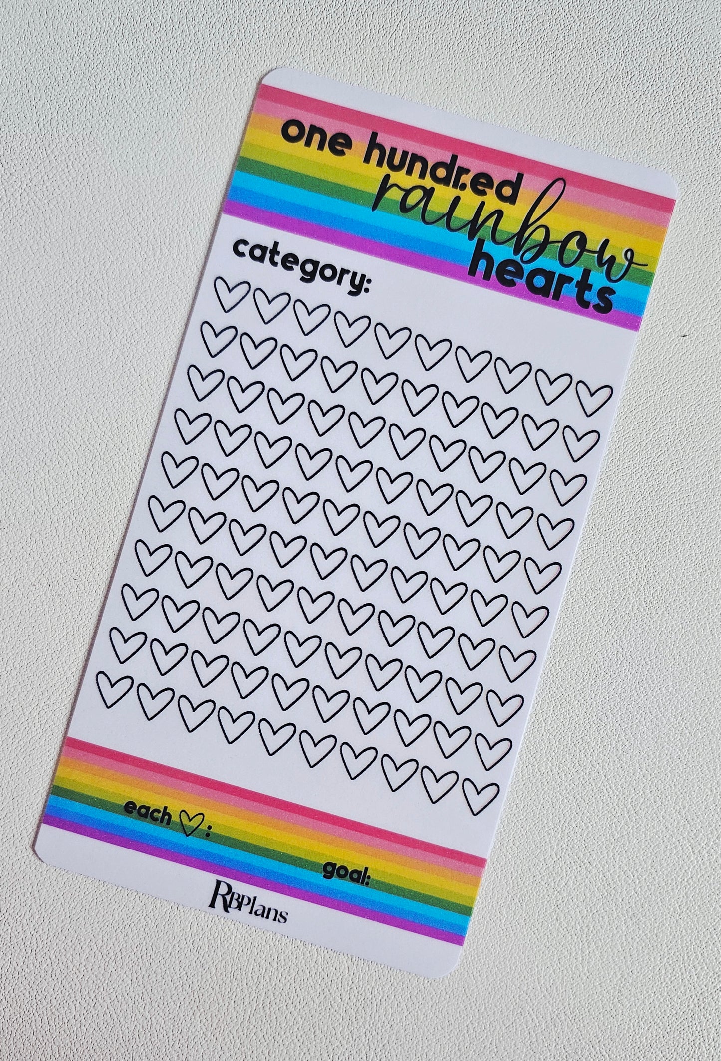 100 Rainbow Hearts
