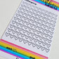 100 Rainbow Hearts