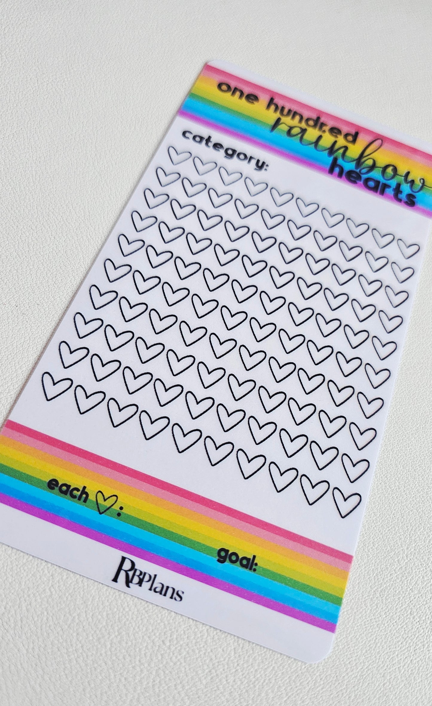 100 Rainbow Hearts