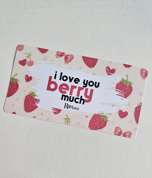 I Love You Berry Much Envelope Insert