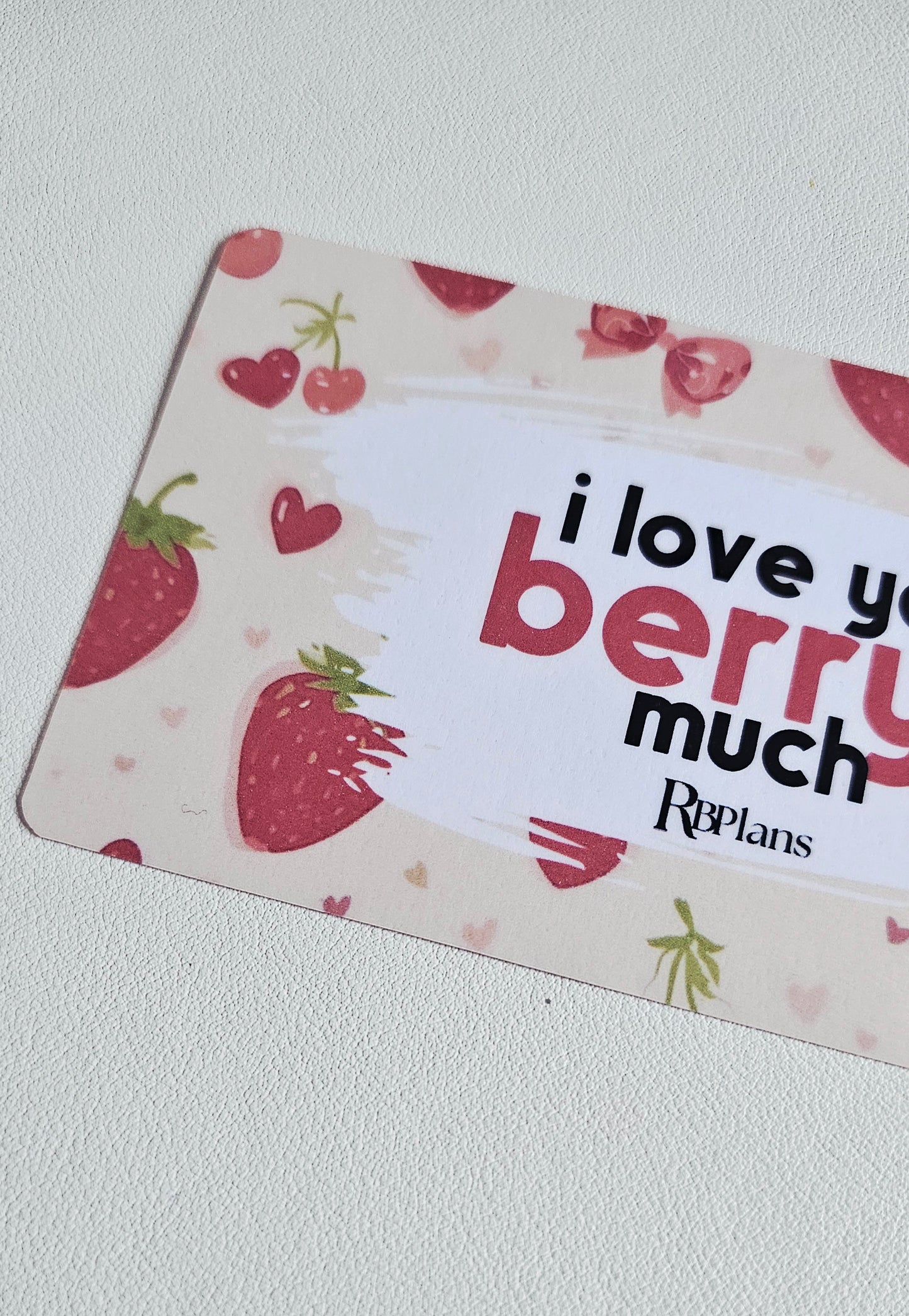 I Love You Berry Much Envelope Insert