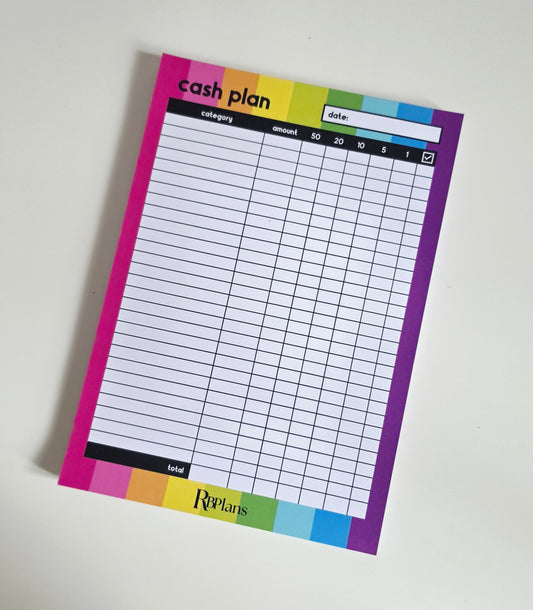Cash Plan Notepad