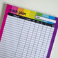 Cash Plan Notepad