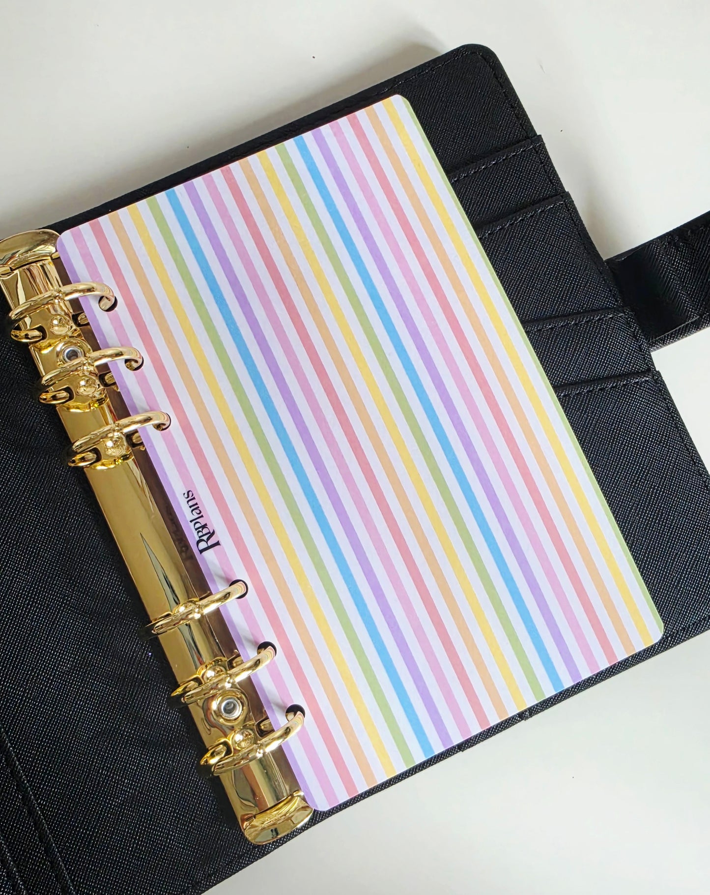 Pastel Rainbow Vertical Stripe Dashboard A6