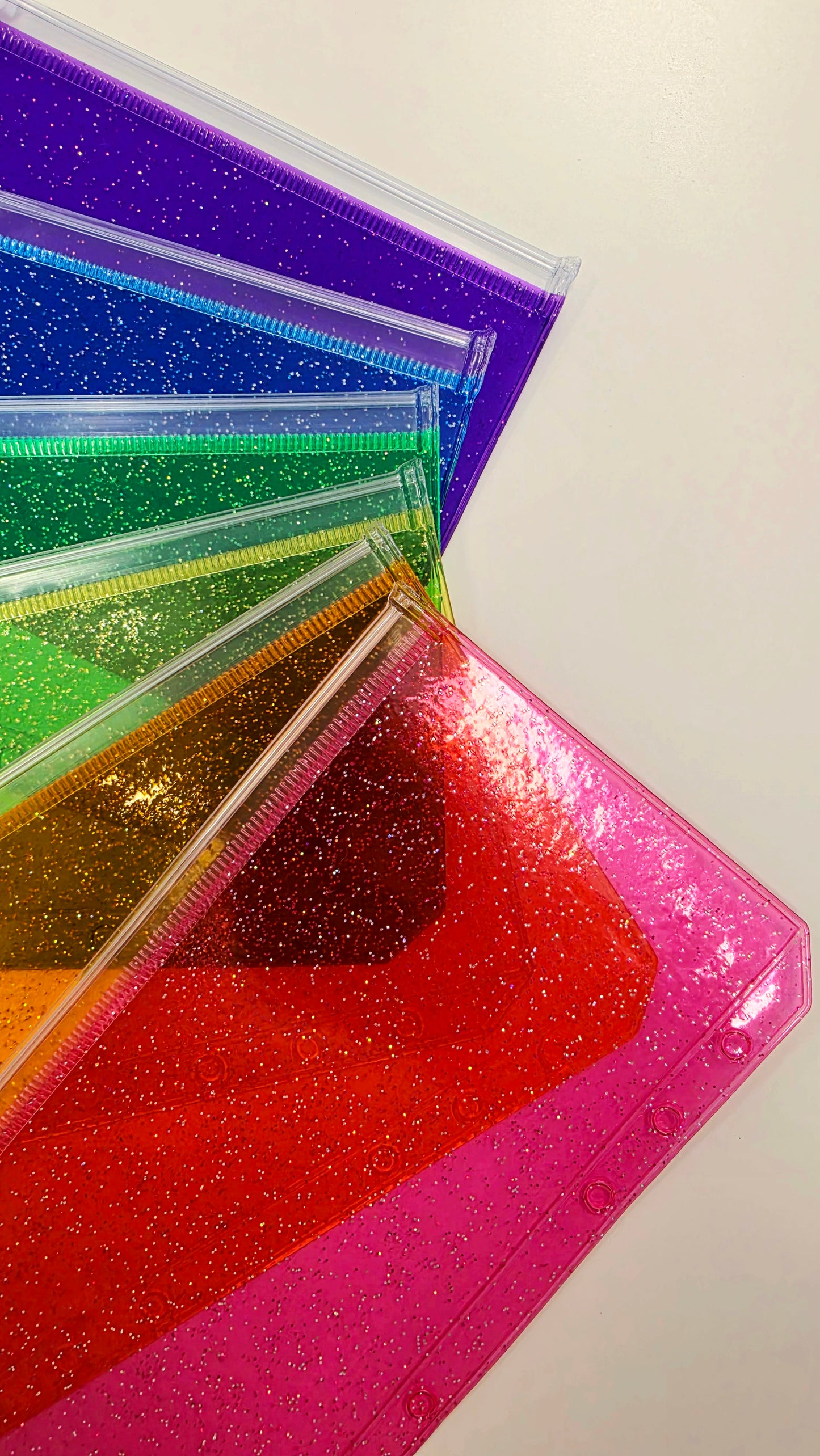 Rainbow Zipped Cash Envelopes A6