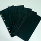 Black Peekaboo Double Pocket Cash Envelopes A6