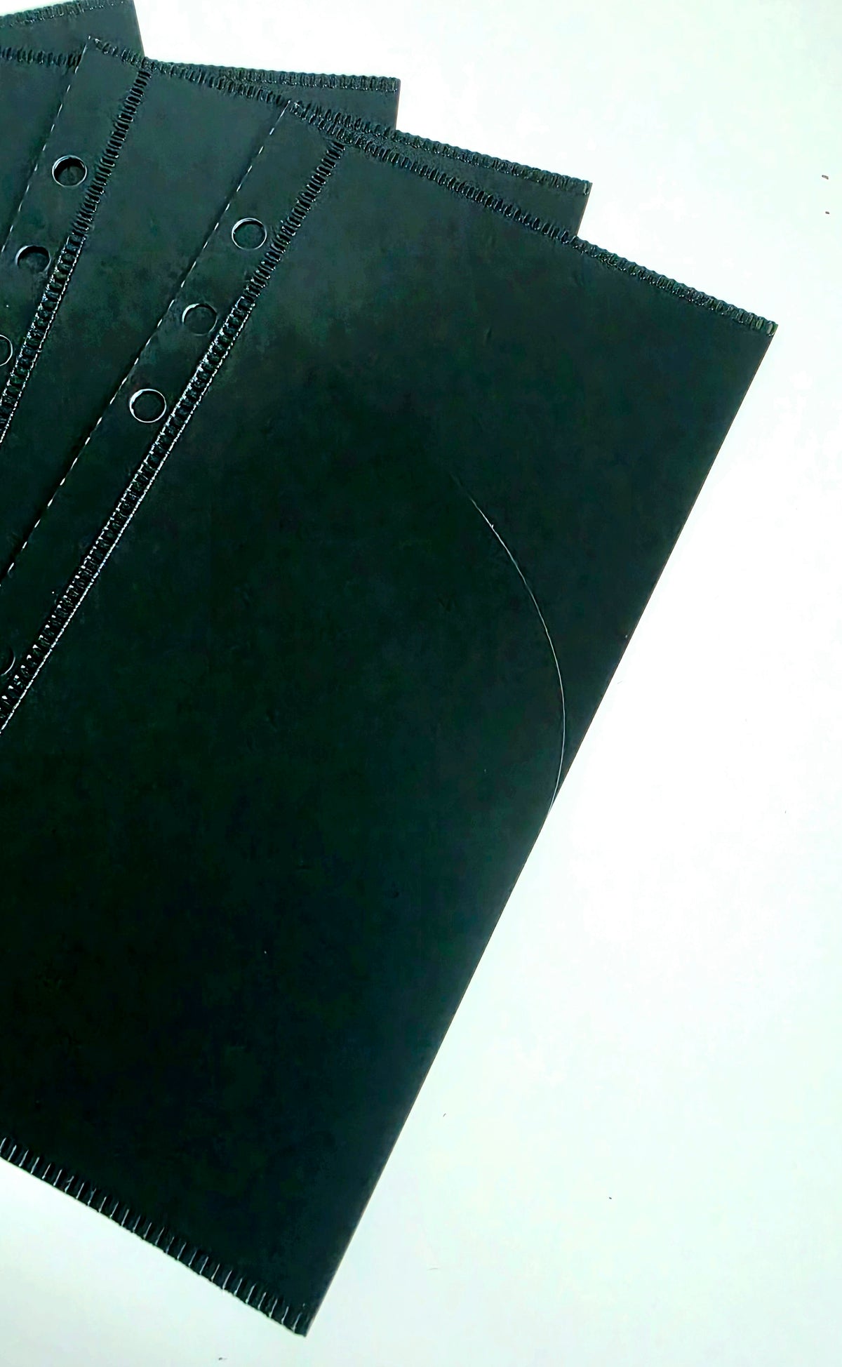Black Peekaboo Double Pocket Cash Envelopes A6